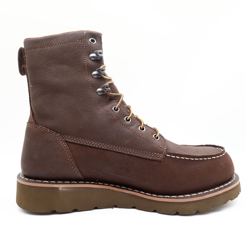Carhartt Mens Modern Waterproof 8 Inch Wedge Work Boots Brown Leather 10.5 M NIB - Picture 15 of 16